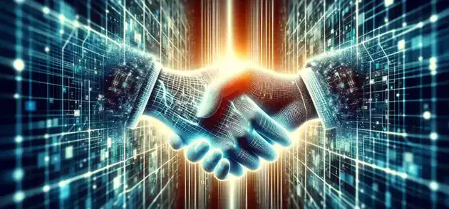 digital image of handshake